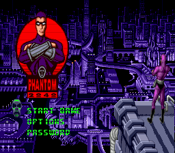 Phantom 2040 title screen for Sega Genesis
